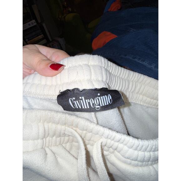 CIVIL REGIME streetwear double sided graphic balloon drawstring joggers L - Picture 2 of 11